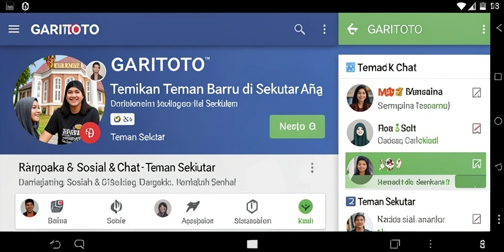Antarmuka GARITOTO yang menarik dan mudah digunakan untuk bersosialisasi.