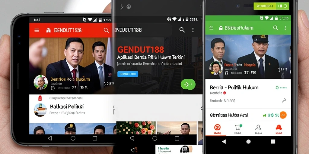 Antarmuka GENDUT188 menampilkan berita politik dan hukum terkini.