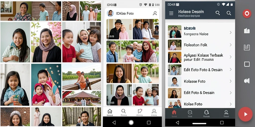 Antarmuka IDX66 yang intuitif dan menarik untuk kolase foto.