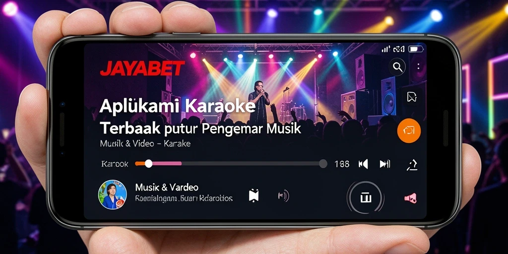 Antarmuka aplikasi JAYABET dengan fungsi Karaoke yang intuitif.