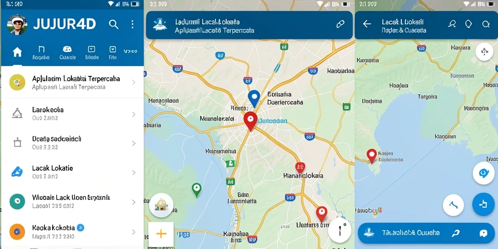 Antarmuka JUJUR4D menampilkan lokasi pengguna secara real-time.