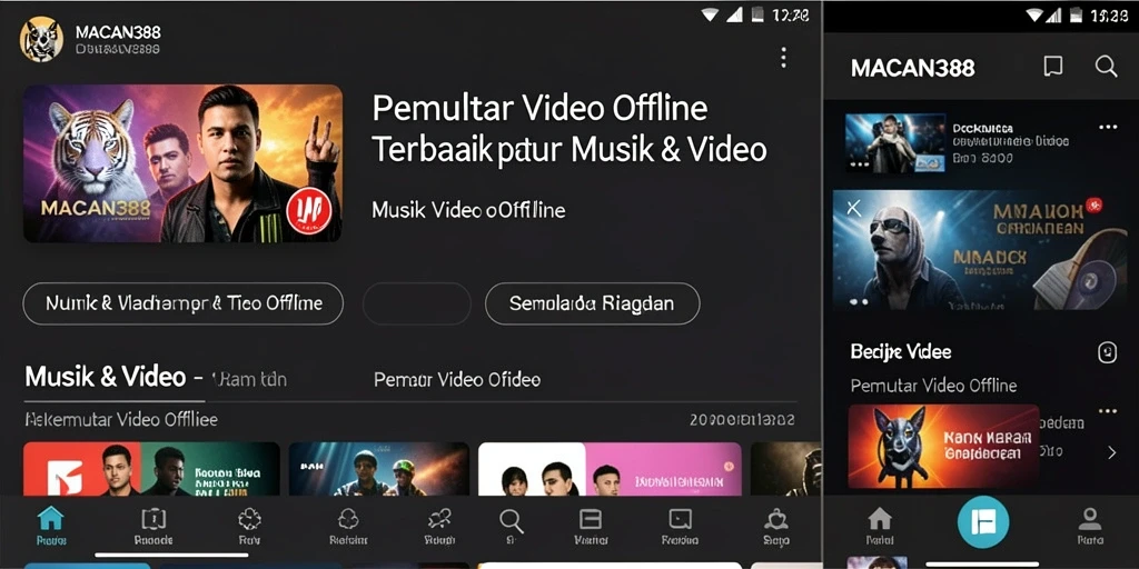 Tampilan antarmuka aplikasi Pemutar Video Offline yang sederhana dan intuitif.
