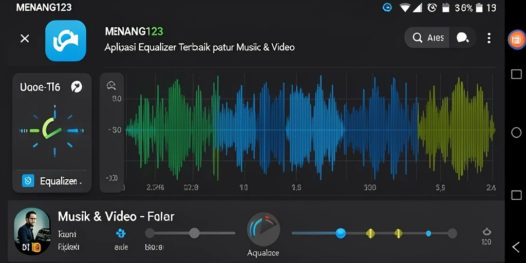 Antarmuka <strong>MENANG123</strong> yang ramah pengguna untuk pengaturan Equalizer.