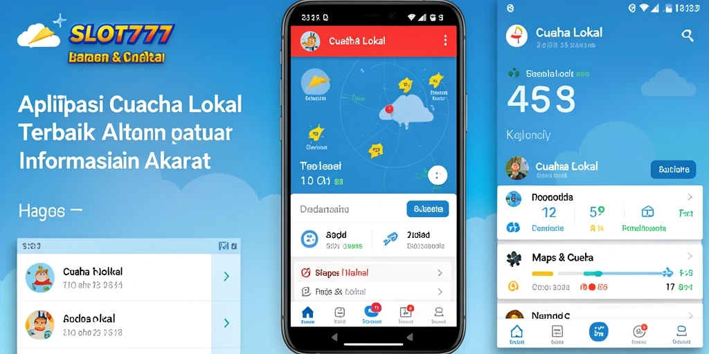 Antarmuka SLOT777 menampilkan informasi cuaca lokal yang lengkap.